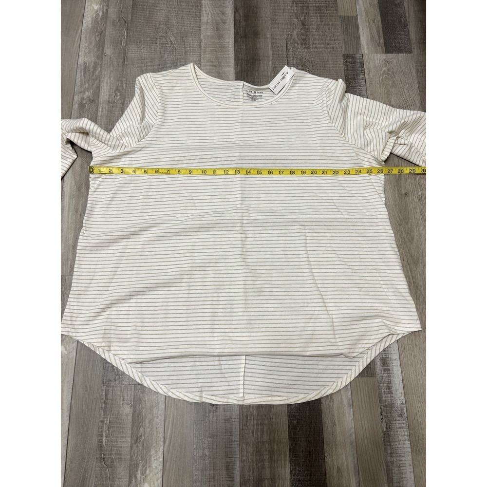 Lane Bryant Top Size Women's Plus Size 22/24 Gold Striped Long Sleeve Shirt NWT - Picture 4 of 5